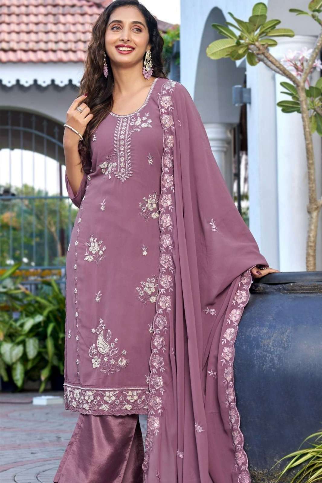 Amrutvela AT 1025 Faux Georgette Embroidery Work Pakistani Suit