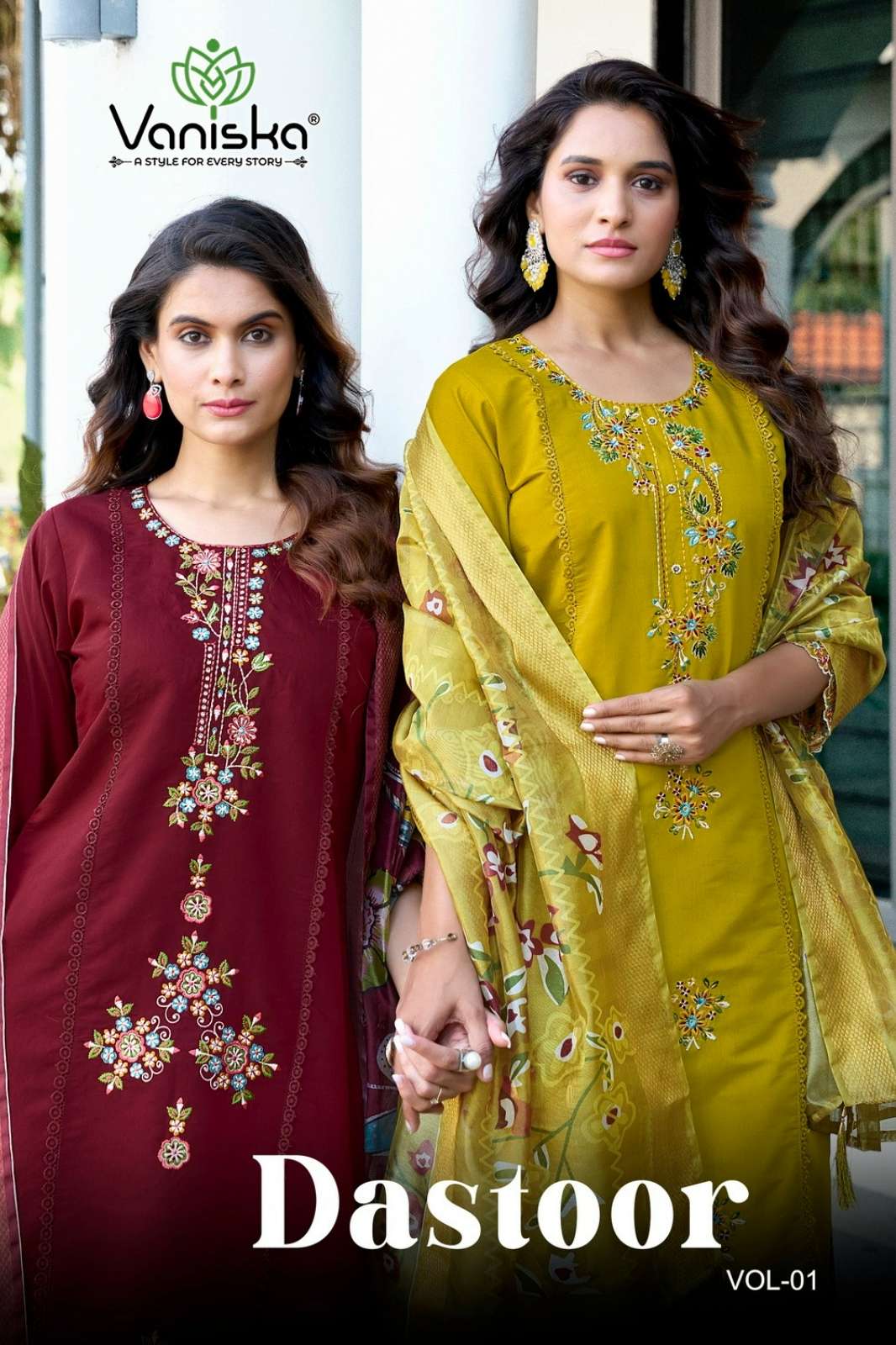 Aniska Fashion DASTOOR VOL 1 Ready to Wear Roman Silk Embroidered Suit