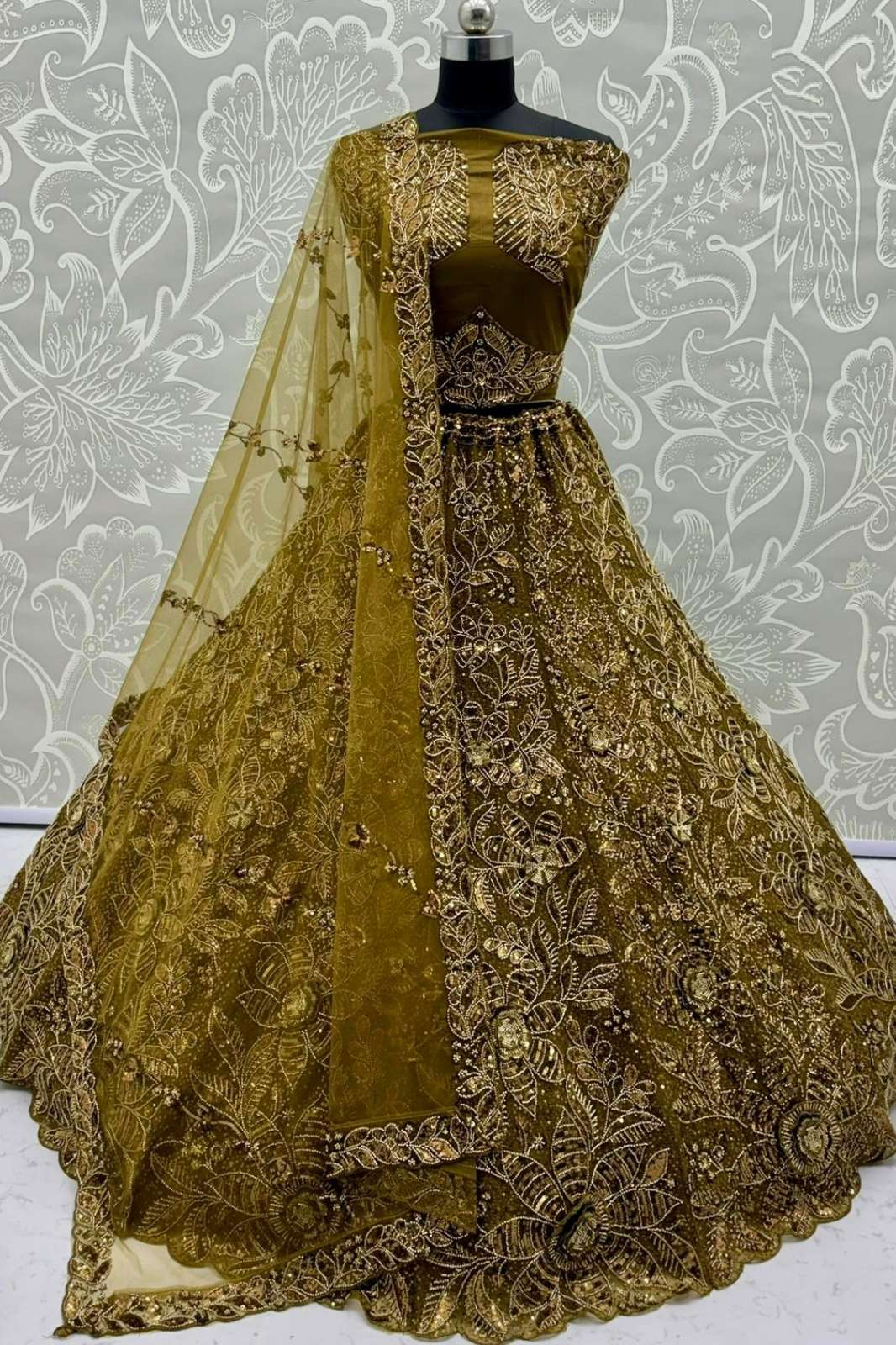 Anjani Arts 2959 Beautiful Net Embroidered Wedding Wear Lehenga Choli