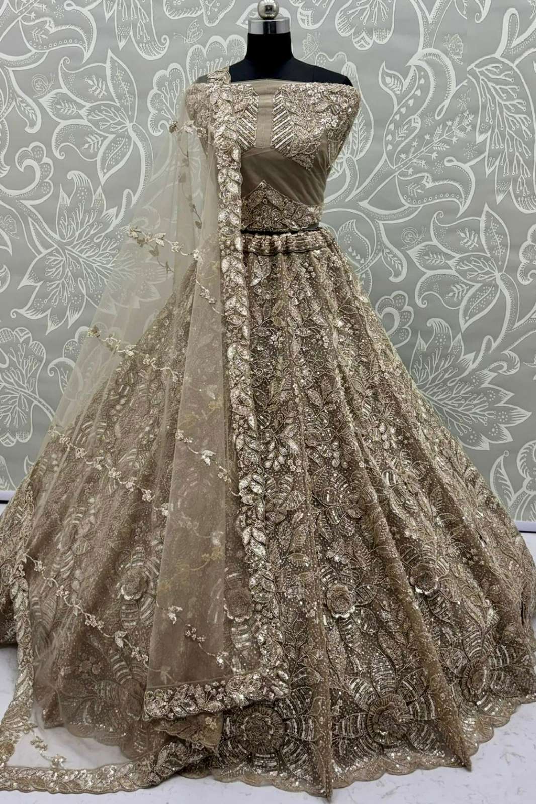Anjani Arts 2959 Beautiful Net Embroidered Wedding Wear Lehenga Choli