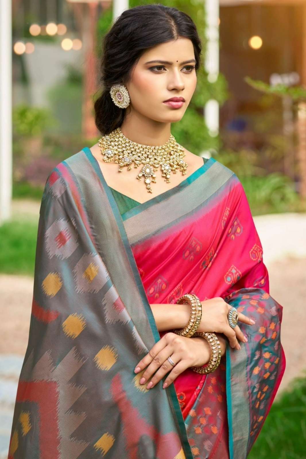 Astita Poorivika Silk Vol 6 Pochampalli Silk Blend Saree
