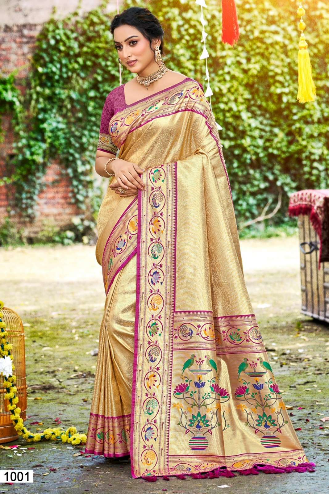 BUNAWAT AADYA SILK 1001 TO 1006 SILK DESIGNER SAREE