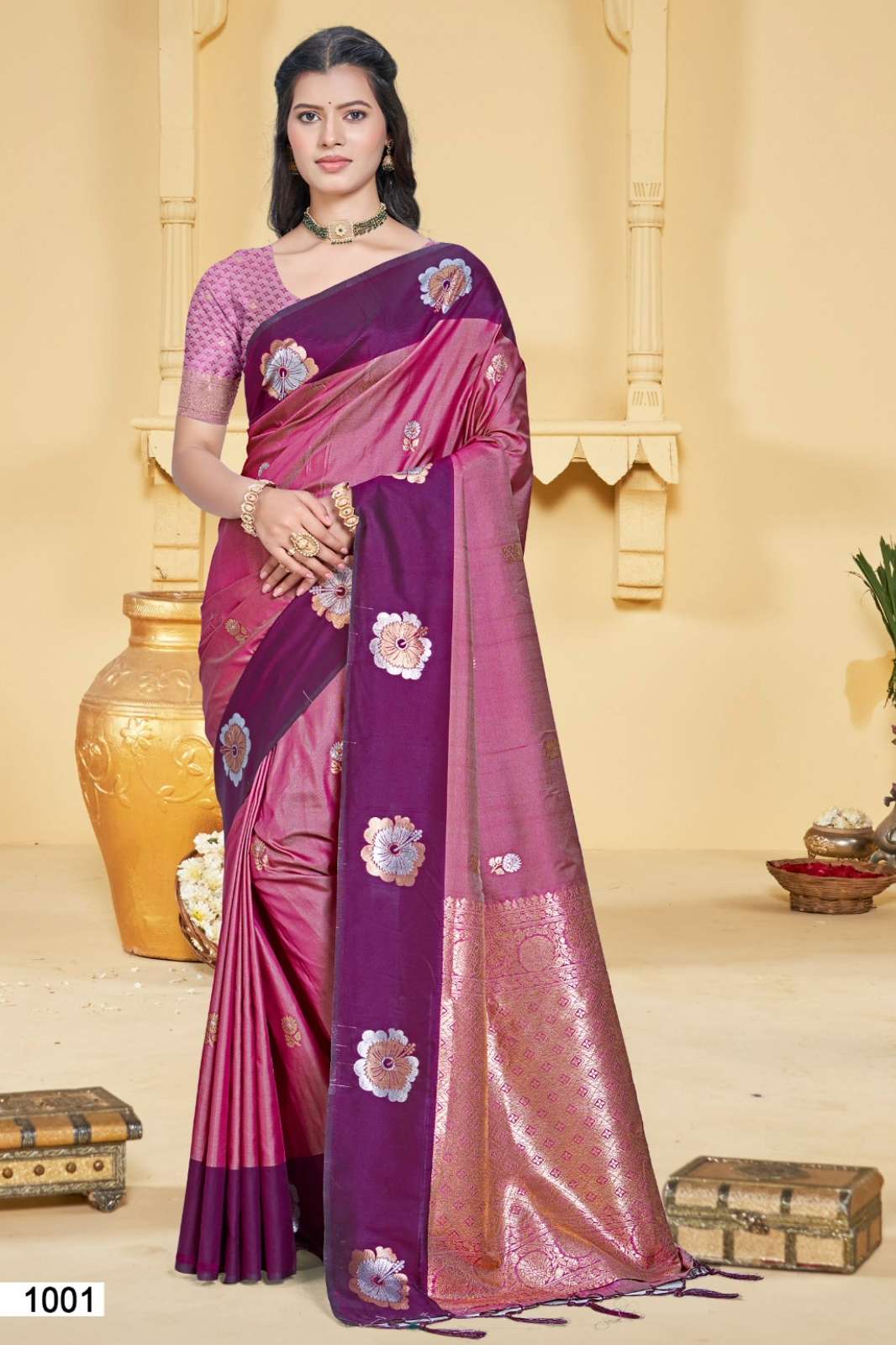 BUNAWAT ANGEL SILK 1001 TO 1006 SILK WOMEN DESIGNER SAREE