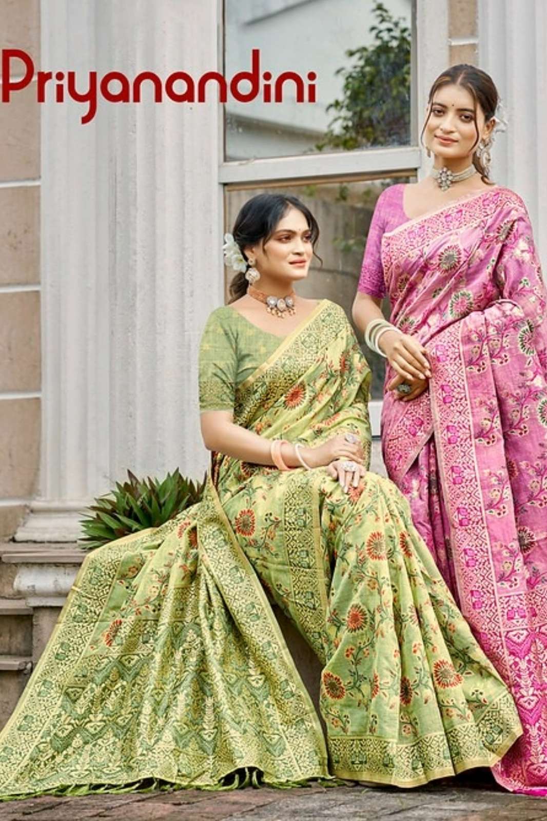 BUNAWAT PRIYANANDINI 1001 TO 1006 COTTON SILK SAREE 