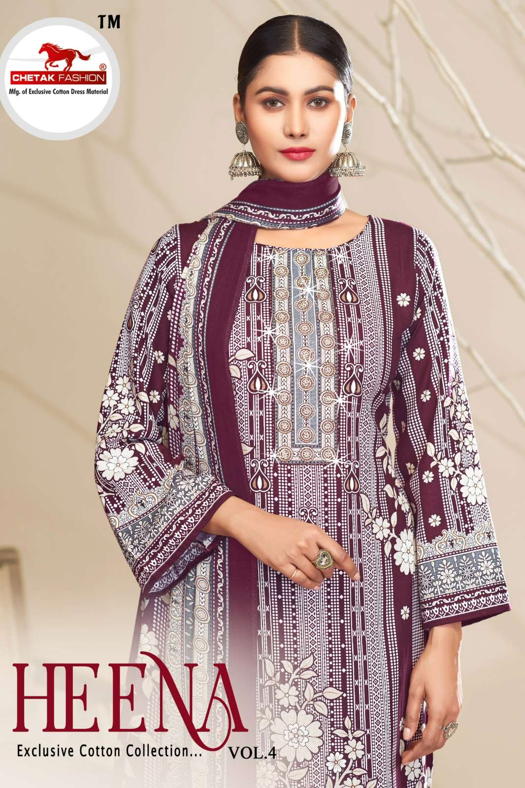Chetak fashion HEENA Vol 04 Rayon Swarovski Work Pakistani Suit