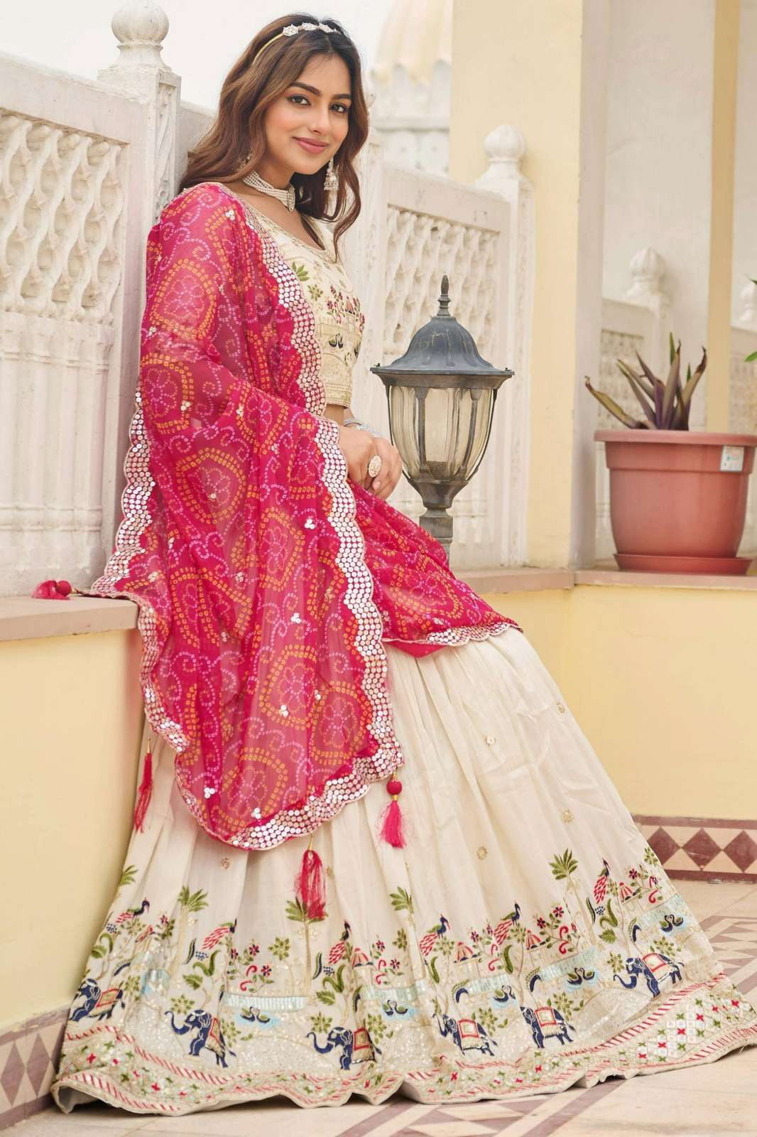 Crazy Cloths 143 Pure Tissue Silk Party Wear Lehenga Choli