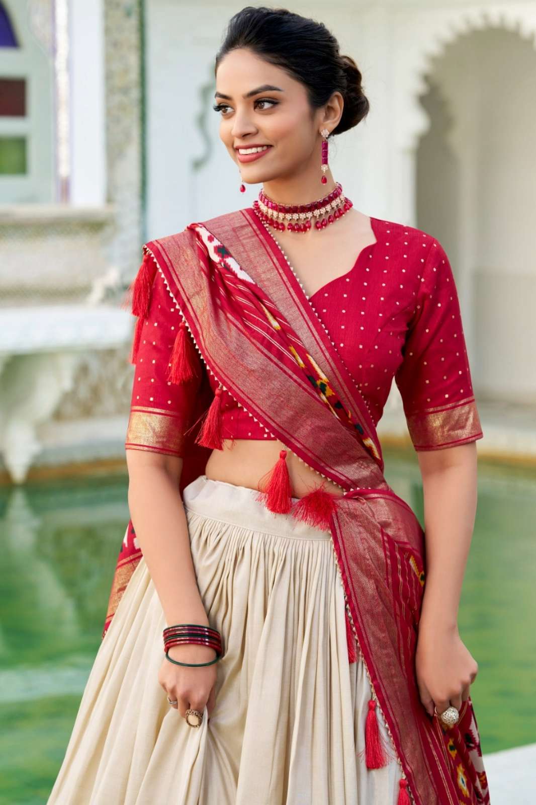 Crazy Cloths 1680MRN Tasar Silk Lehenga Choli for Festive Season