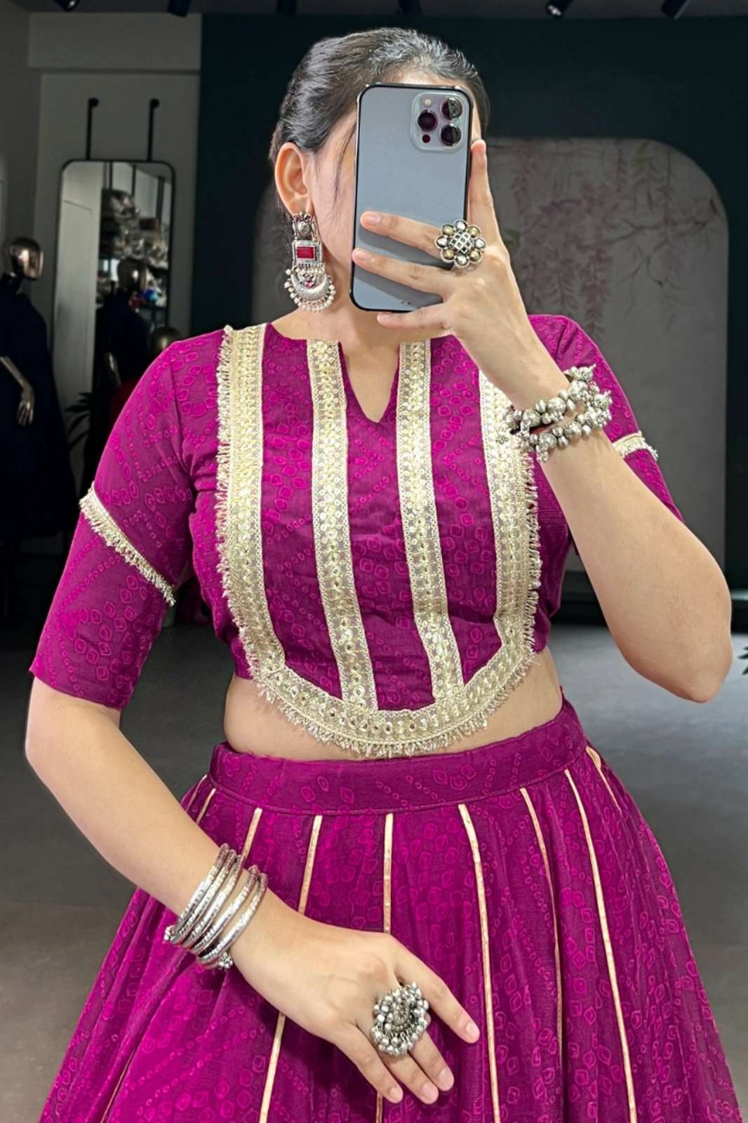 Crazy Cloths Chiffon Designer Co Ord Set Lehenga﻿