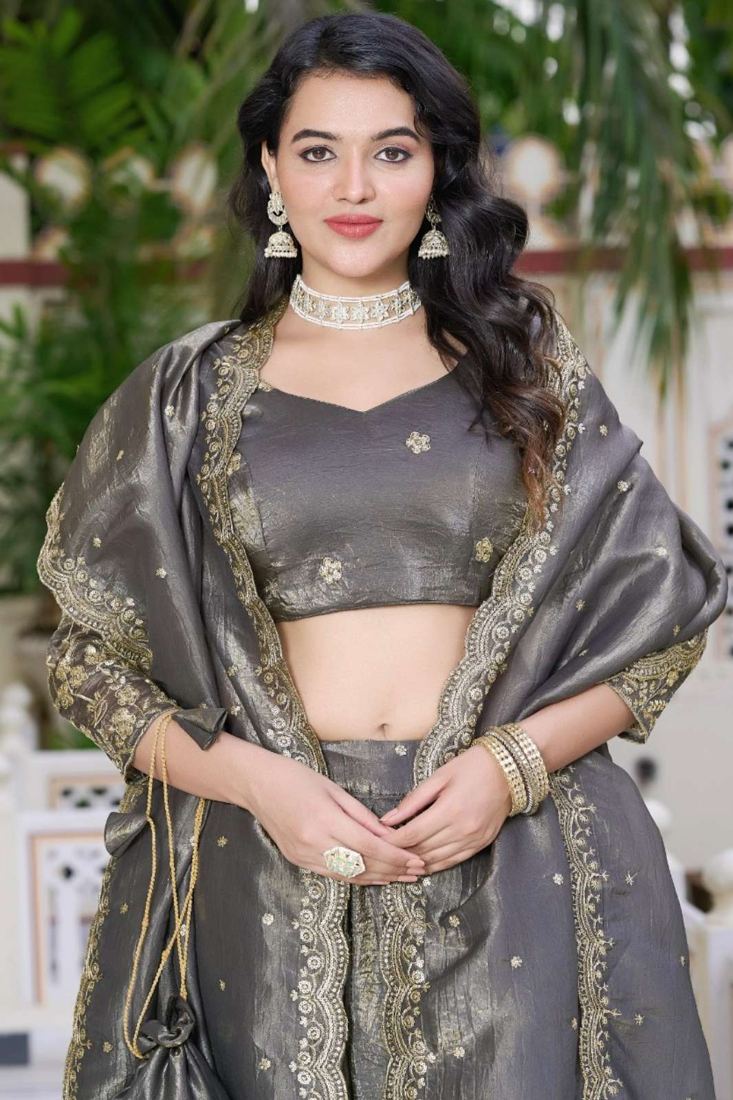 Crazy Cloths PC1021 GRY Fancy Designer Lehenga Choli