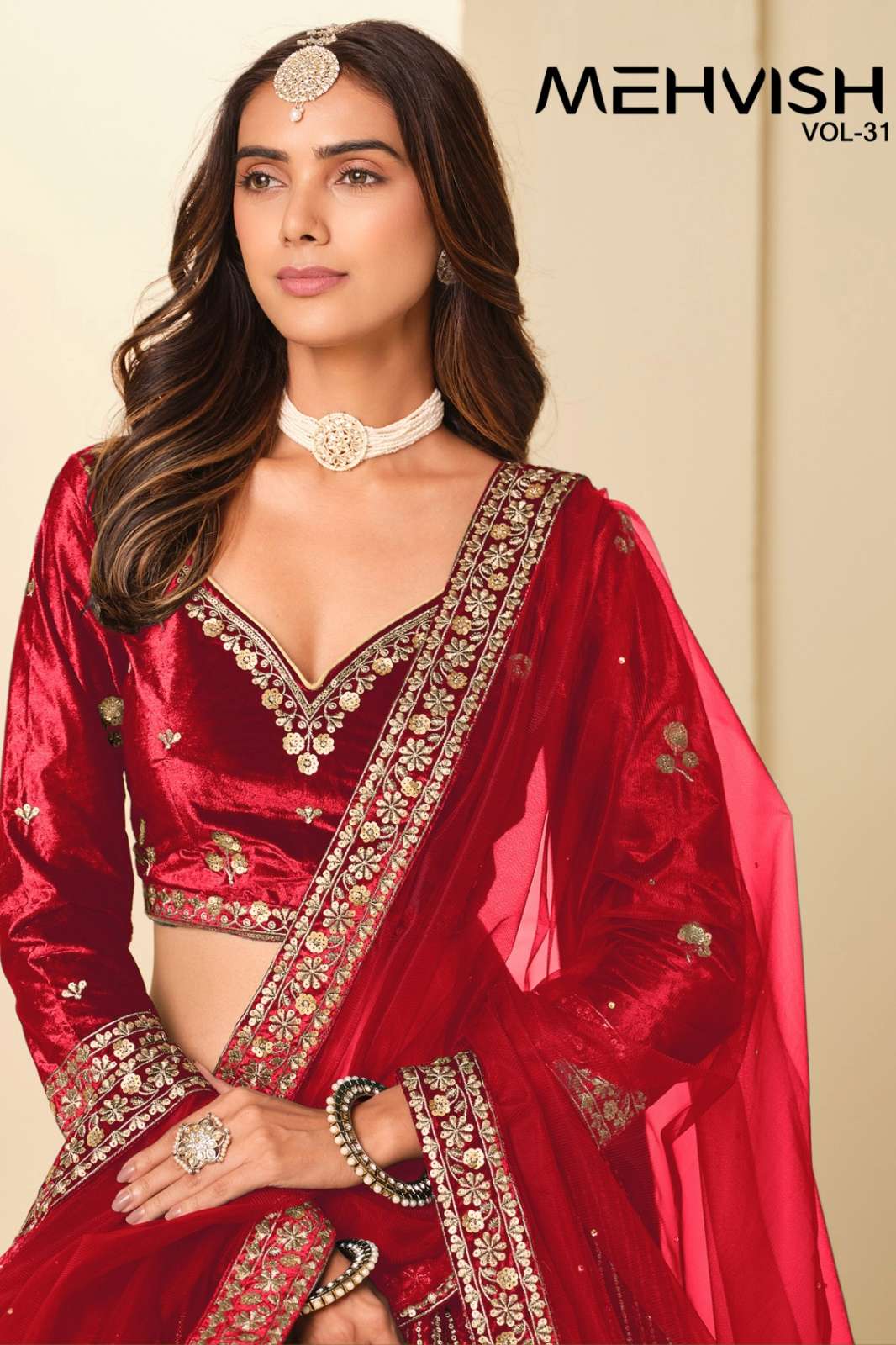 Dani MEHVISH VOL 31 Ice Velvet Designer Lehenga Choli