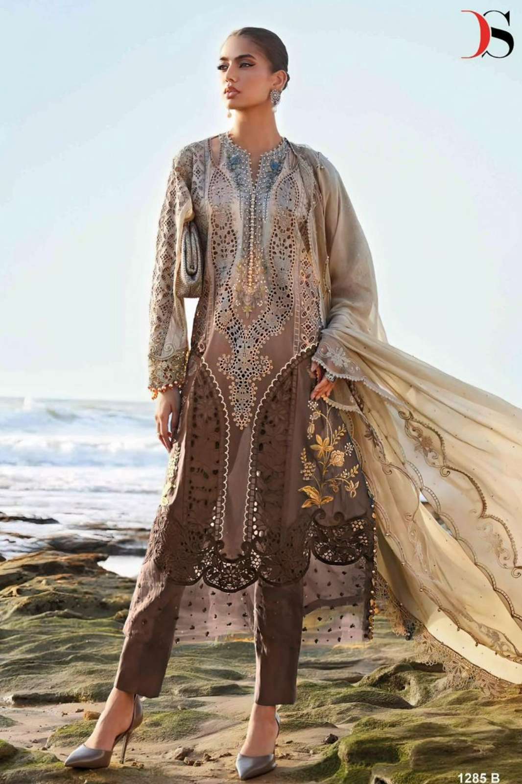 Deepsy Embroidered 25 2 Pure Cotton Embroidery Work Pakistani Suit