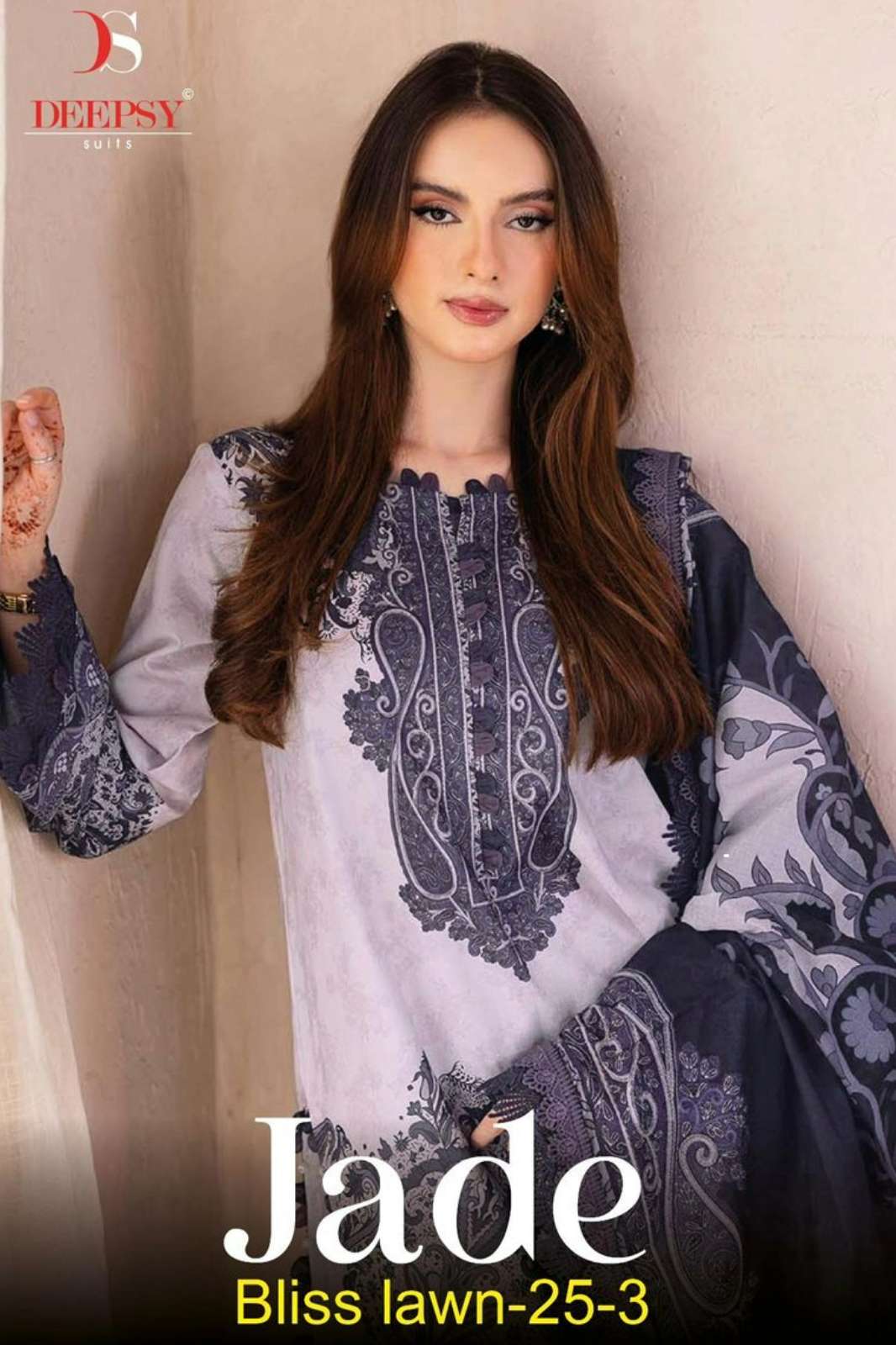 Deepsy Jade Bliss Lawn 25 3 Pure Cotton Embroidery Work Pakistani Suit