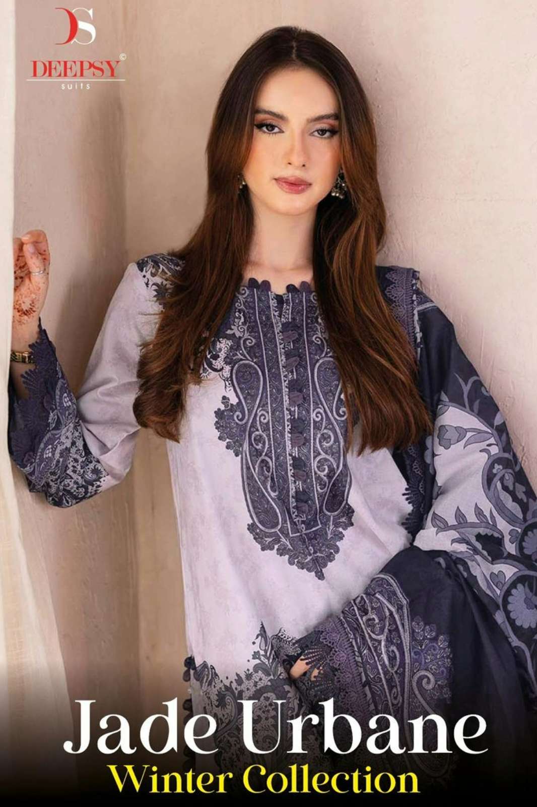 Deepsy JADE URBANE 25 Beautiful Printed Pashmina Pakistani Suit