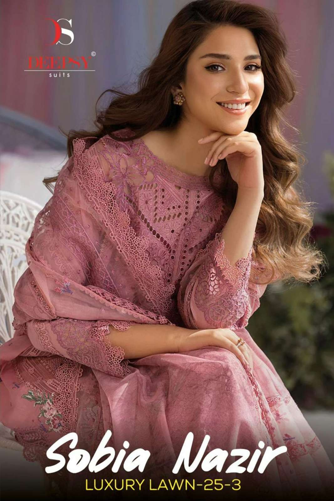 Deepsy Sobia Nazir Lawn 25 3 Pure Cotton Embroidery Work Pakistani Suit