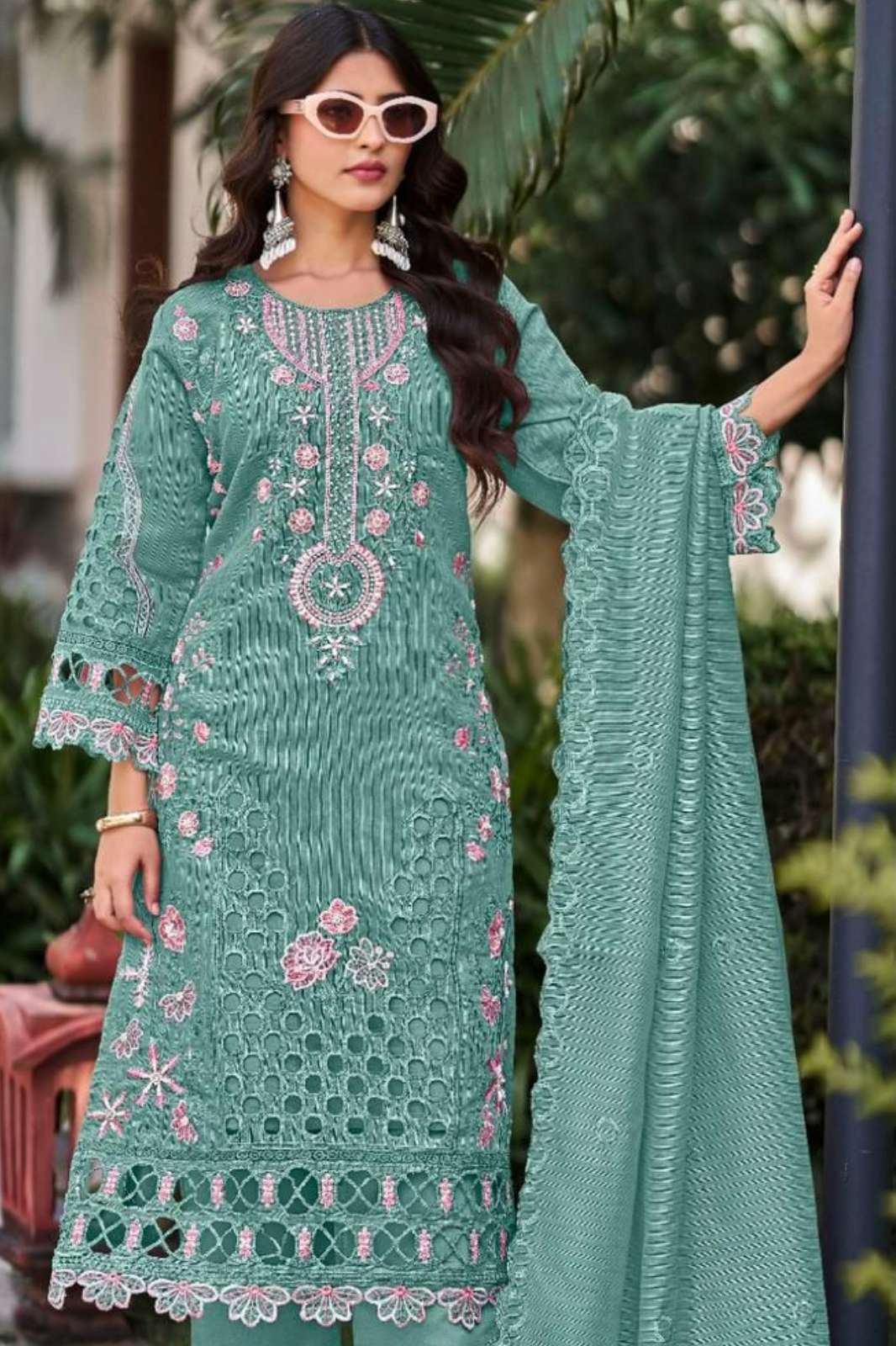 DEEPSY SUITS 2272 ABCD Kota Checks Embroidery & Khatli Work Pakistani Suit