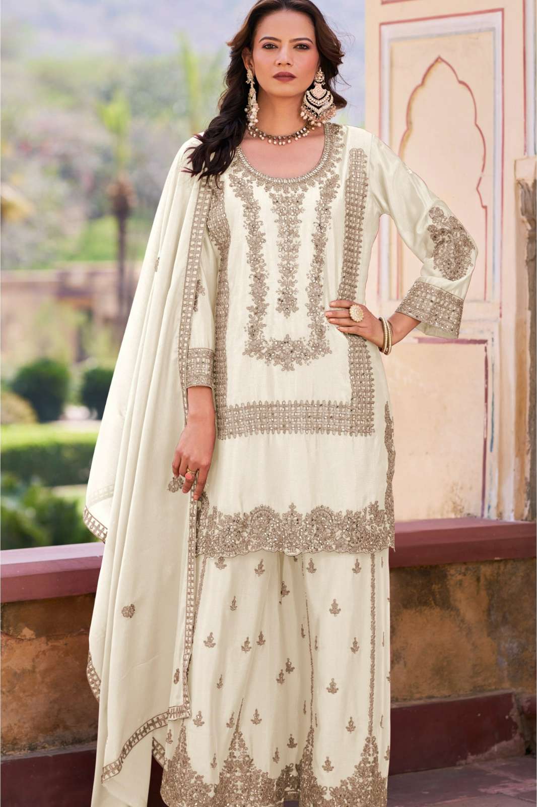 DEEPSY SUITS D 916 Ready to Wear Pure Chinon Embroidery & Handwork Pakistani Suit