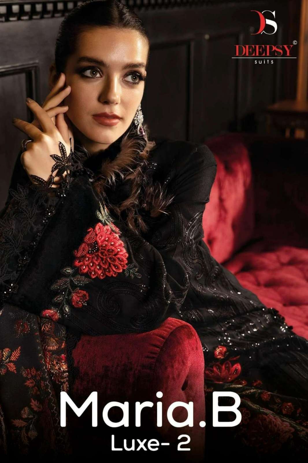 Deepsy Suits Maria B Luxe 25 Vol 2 Viscouse Rayon Embroidered Pakistani Suit 