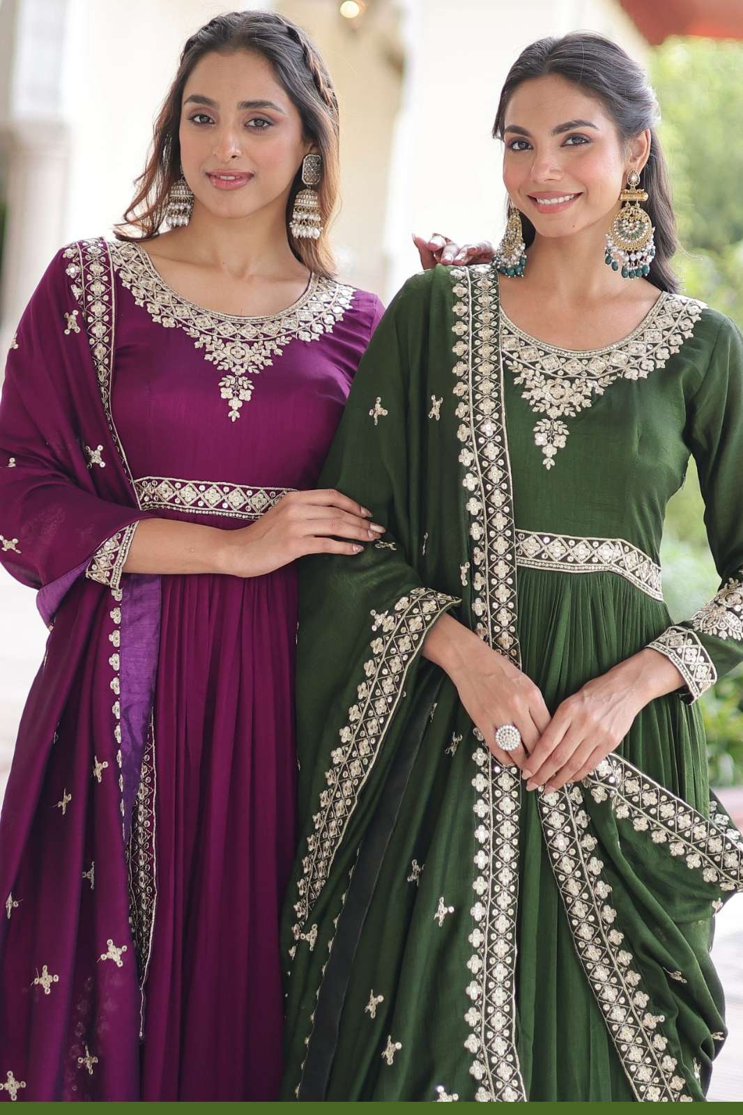 Fashionbazar365 KA 1215 Vichitra Silk Anarkali Gown