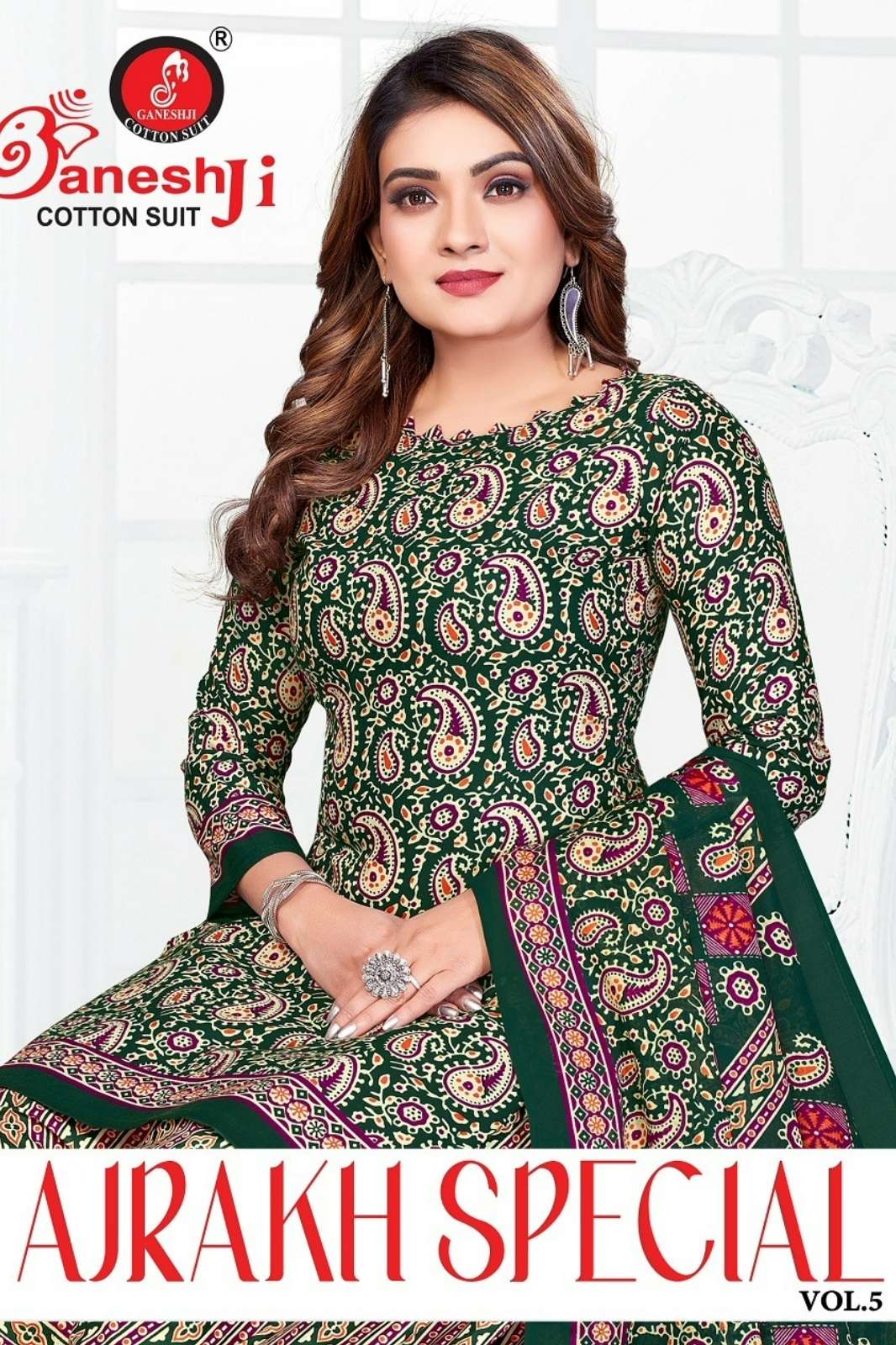Ganeshji Ajrakh Special Vol 5 Beautiful Printed Soft Cotton Suits 