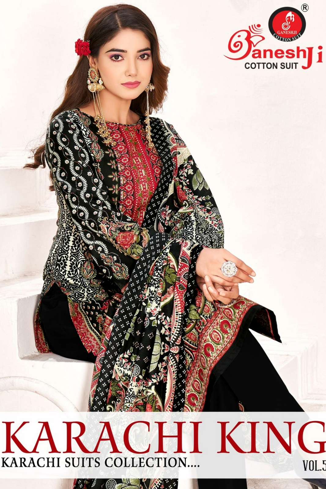 Ganeshji KARACHI KING VOL 05 Beautiful Printed Soft Cotton Suits