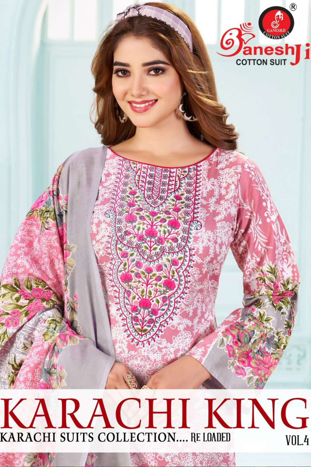 Ganeshji KARACHI KING VOL 4 100% Pure Cotton Printed Pakistani Suit