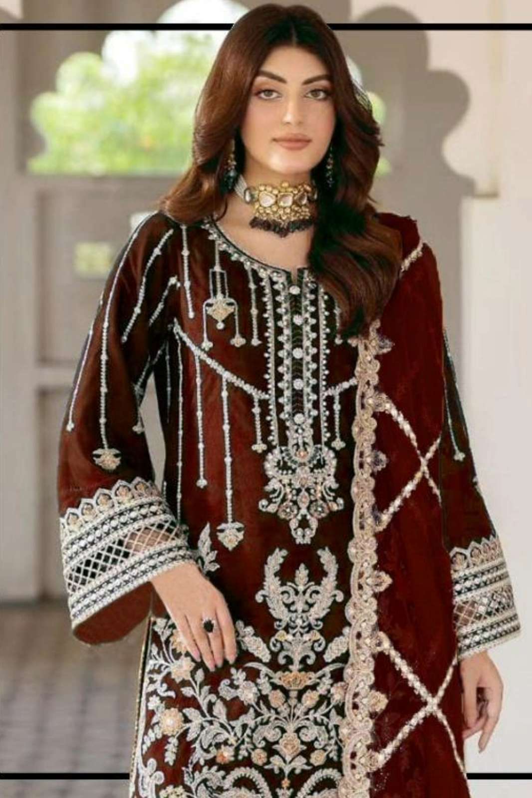 HOOR TEX H 354 A To D HEAVY VELVET PAKISTANI SALWAR SUIT