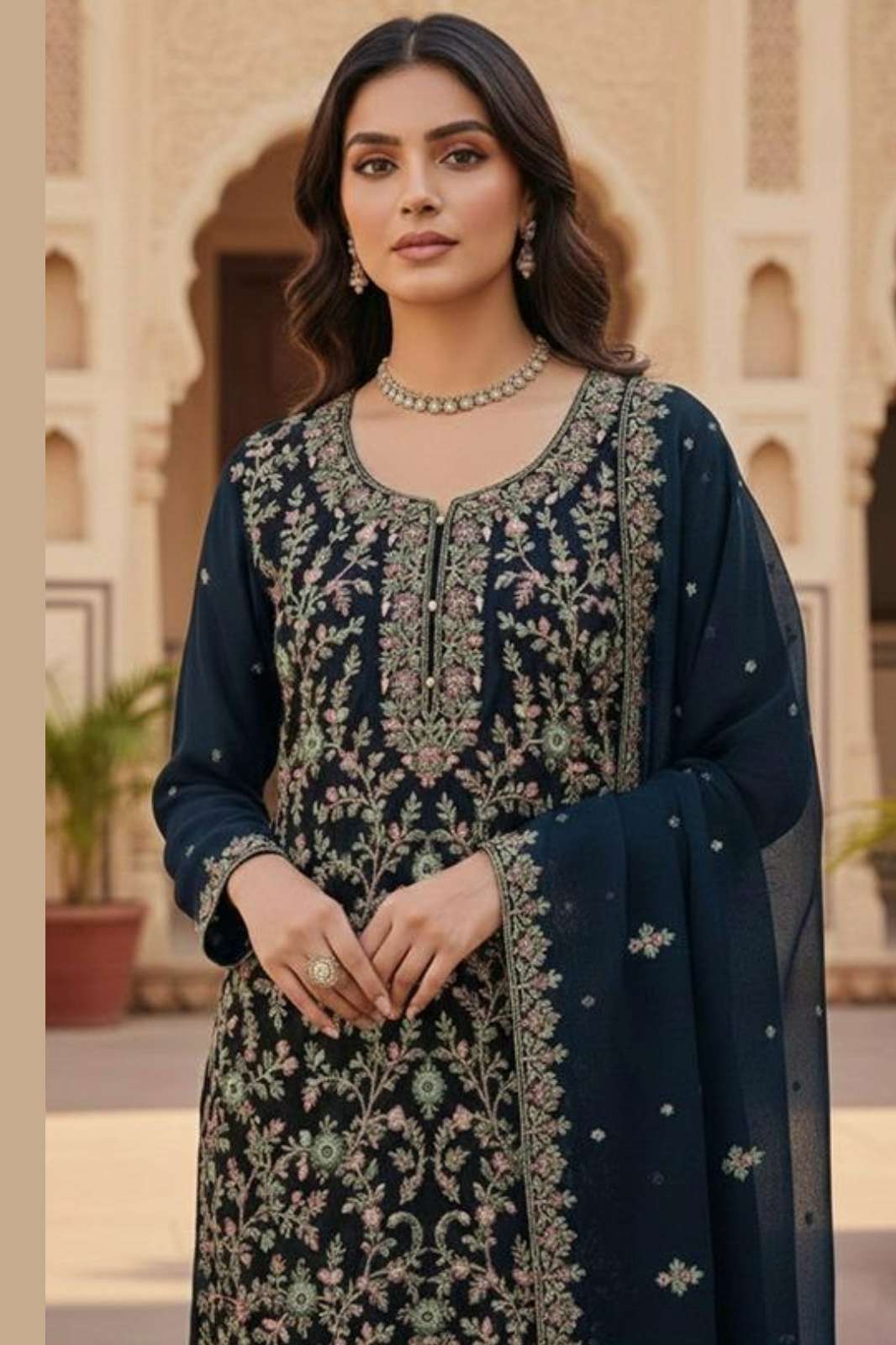 Hoor Tex HF 145 A To D Heavy Georgette Pakistani Style Suit