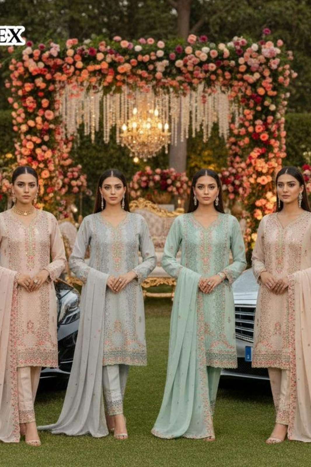 Hoor Tex HF 367 A To D Heavy Georgette Pakistani Style Suit