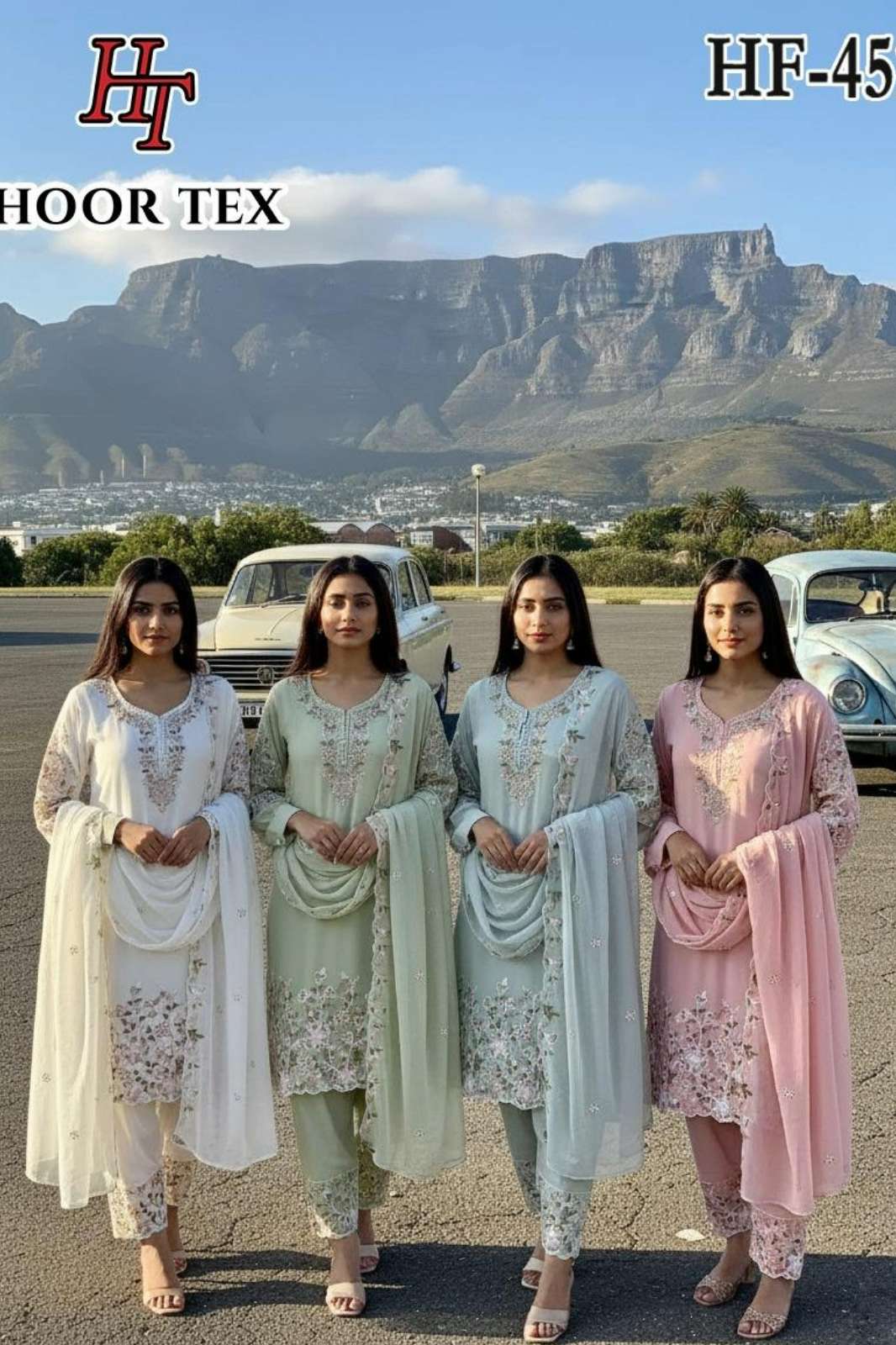 Hoor Tex HF 451 A To D Heavy Georgette Pakistani Salwar Suit