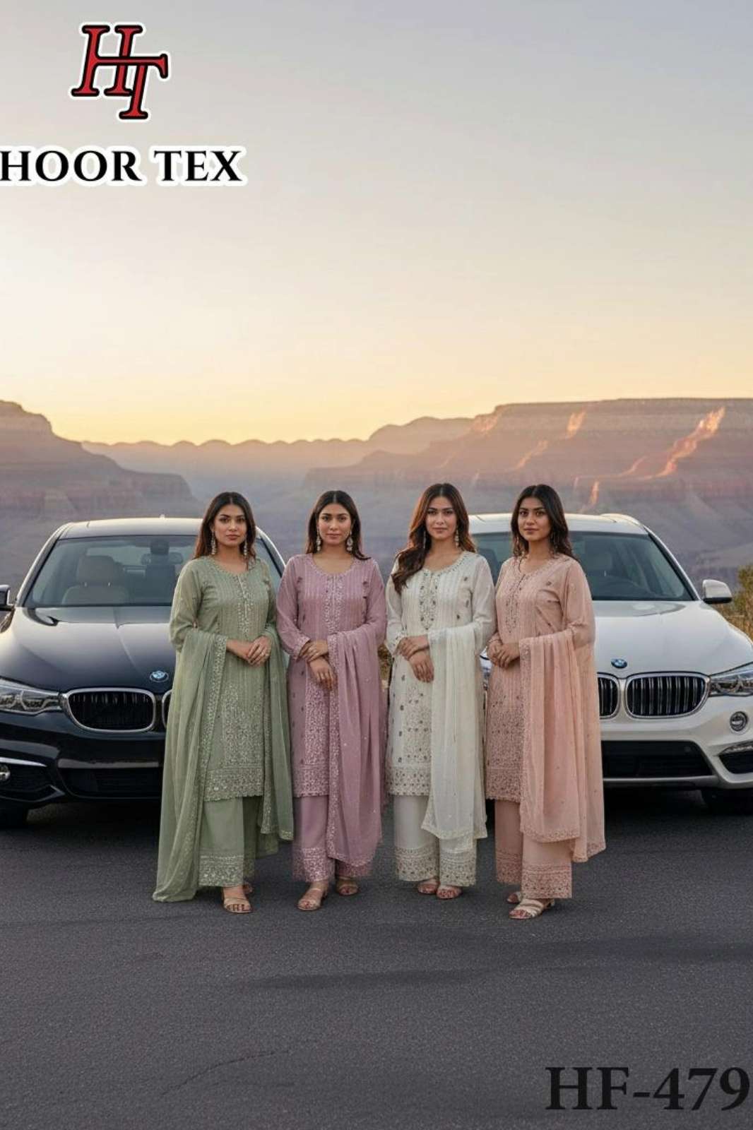 Hoor Tex HF 479 A To D Heavy Georgette Pakistani Salwar Suit