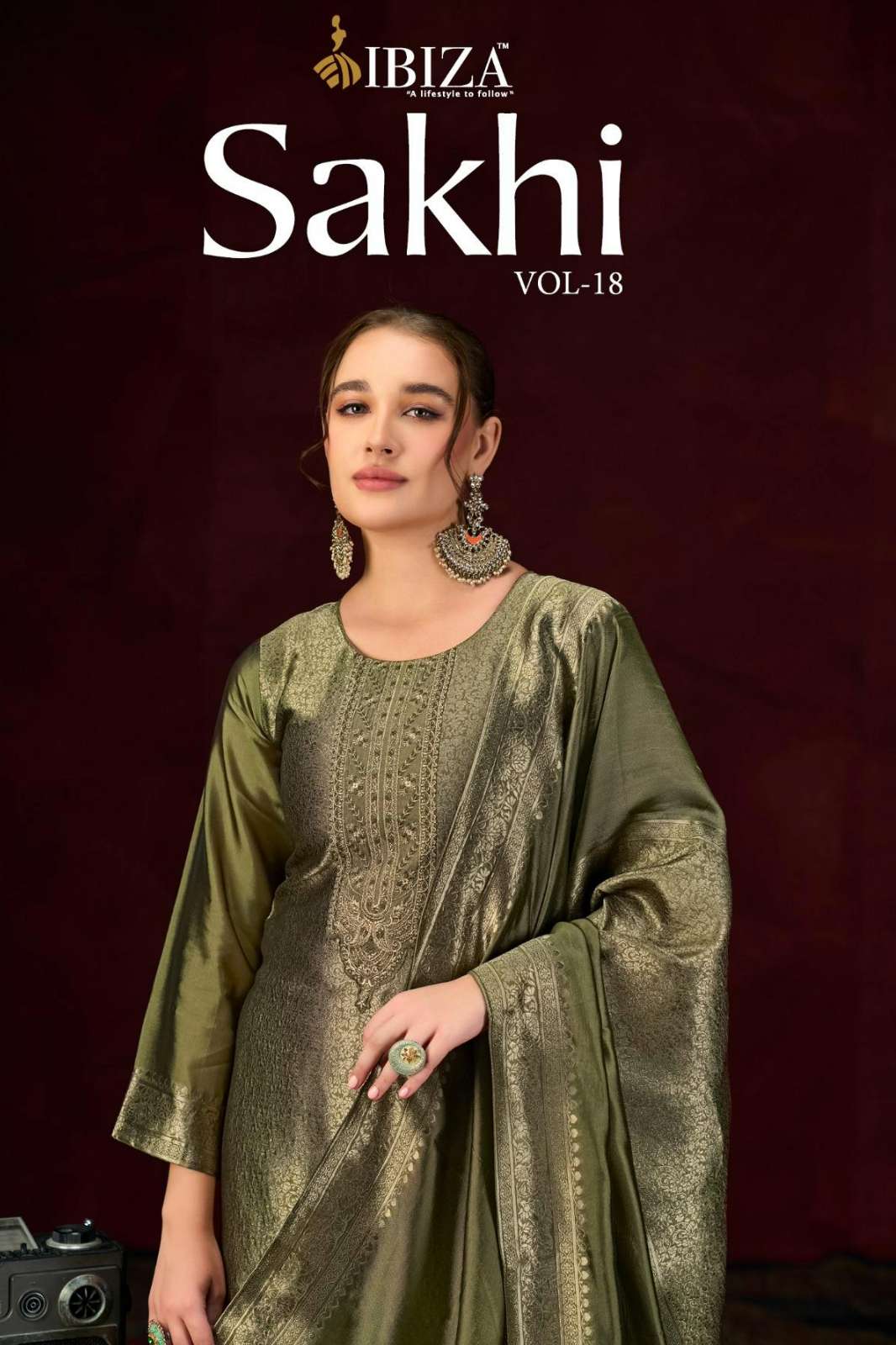 Ibiza SAKHI VOL 18 Pure Banglory Silk Jacquard Suit with Embroidery Work