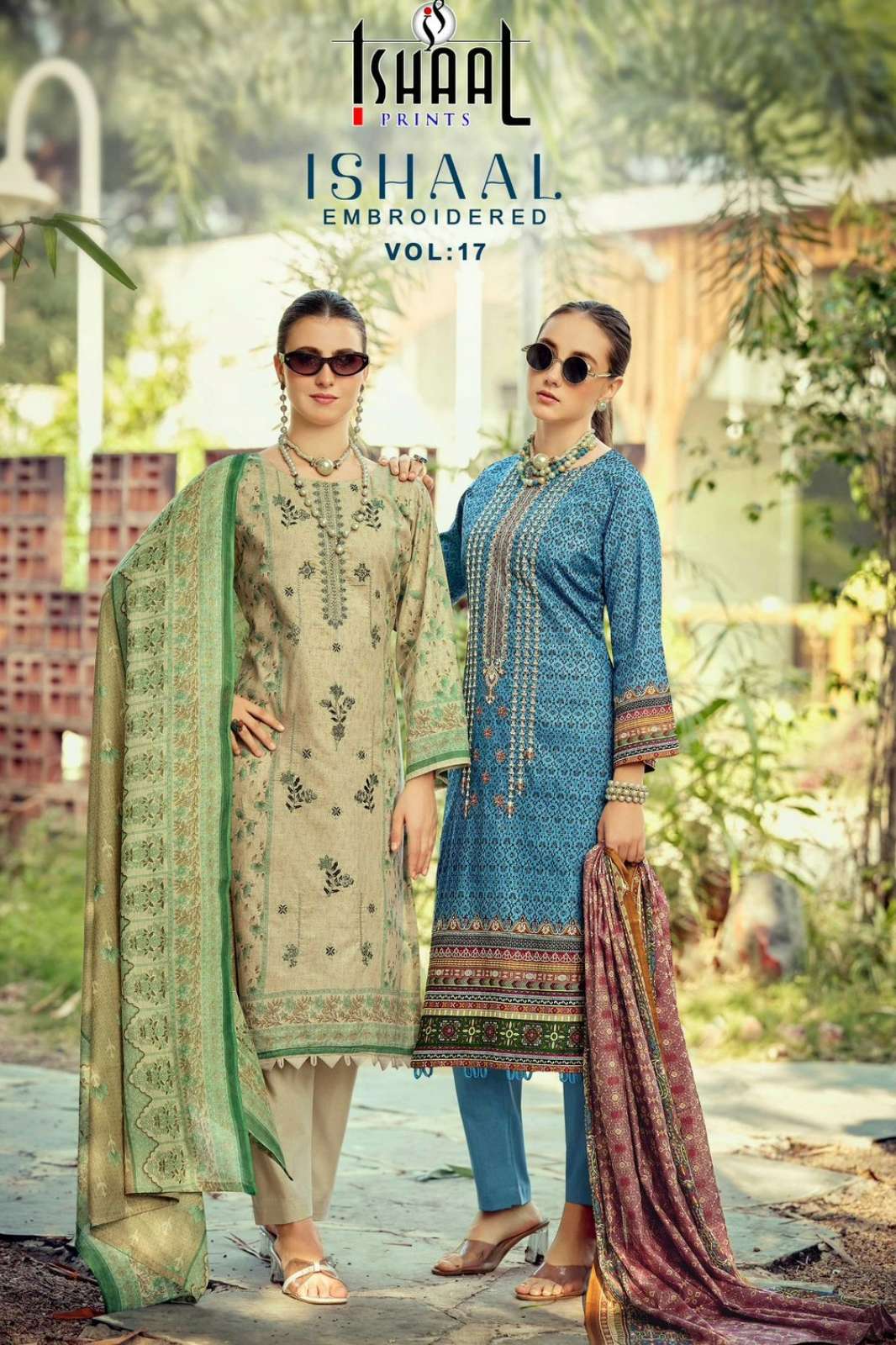 Ishaal Prints Embroidered Vol 17 Pure lawn Embroidered Pakistani Suit 