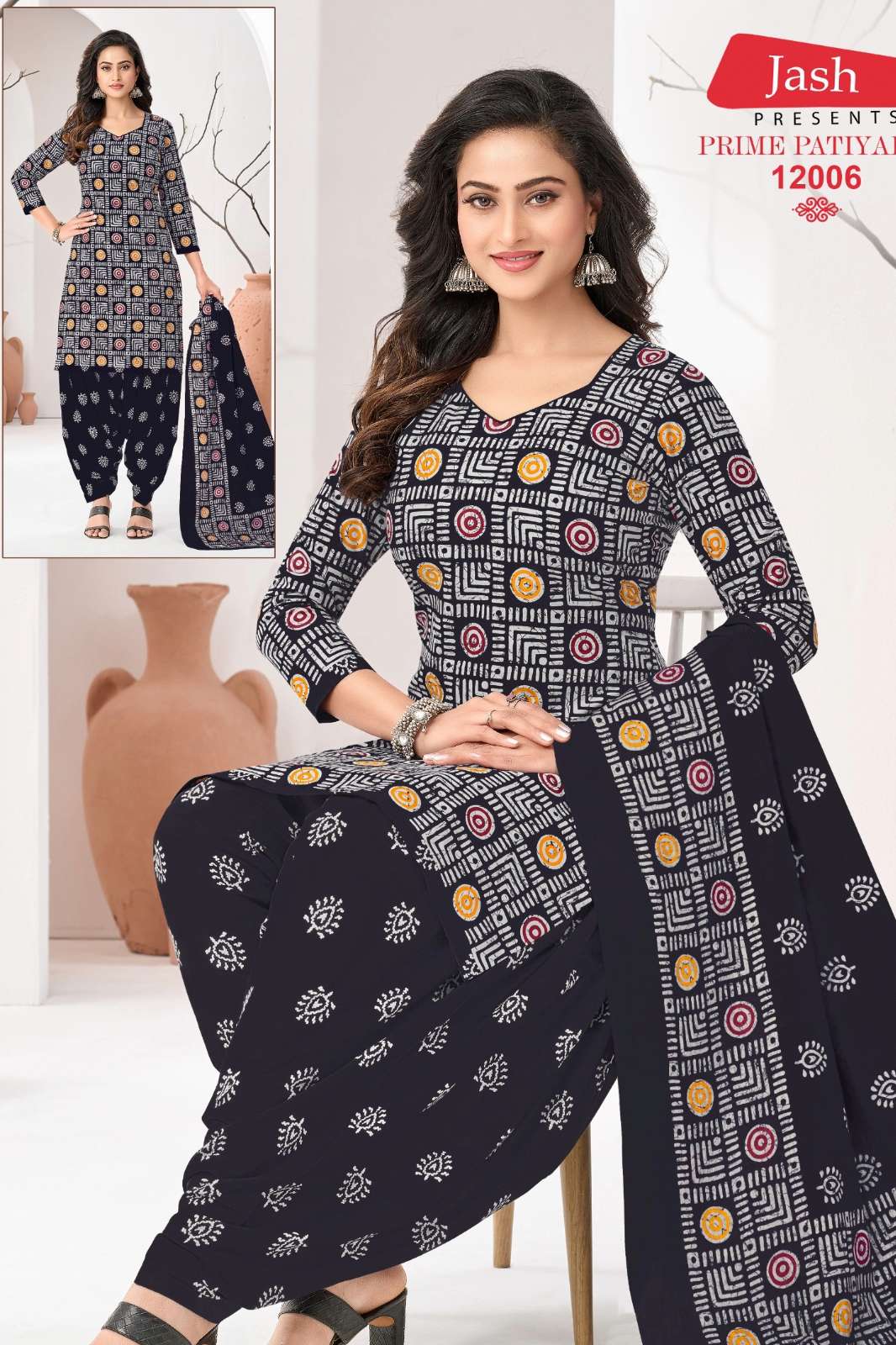 JASH PRIME PATIYALA VOL 12 PRINTTED COTTON SUIT 