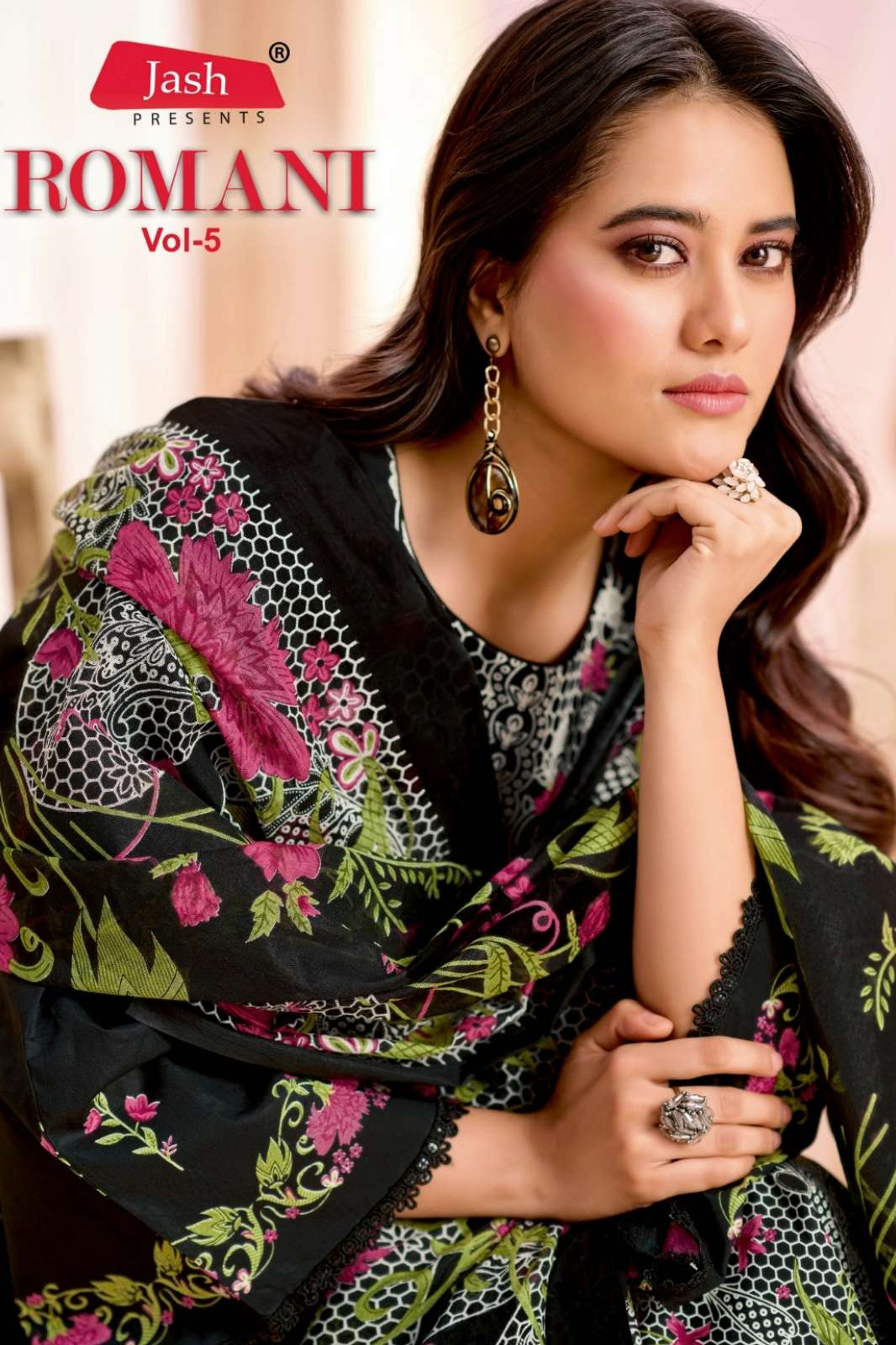 Jash  ROMANI VOL 5 Beautiful Karachi Cotton Printed Pakistani Suit 