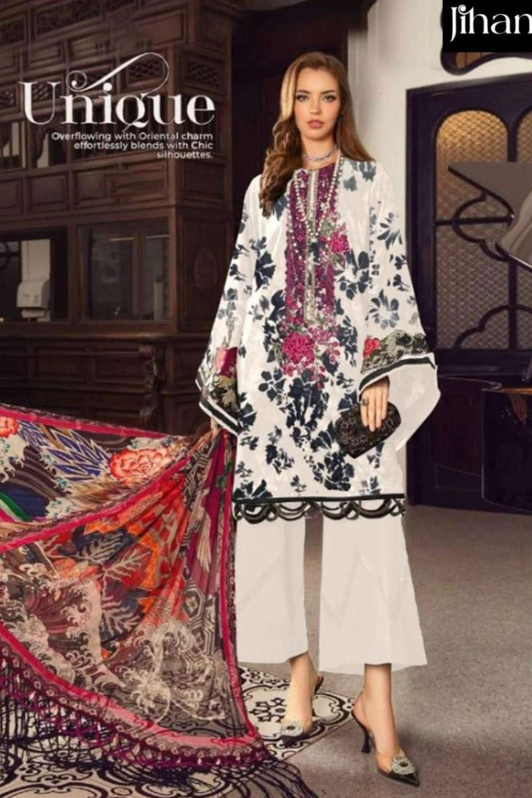 JIHAN MPRINT Pure Cotton Print & Embroidery Work Pakistani Suit