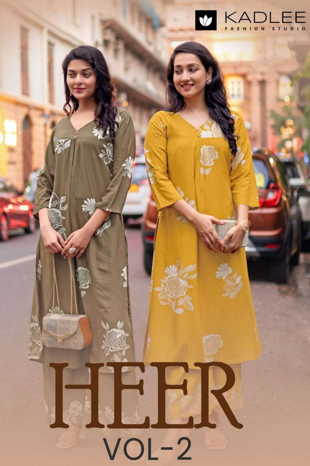 Kadlee Heer Vol 2 Ready to Wear Rayon Beautiful Printed Co ord Set