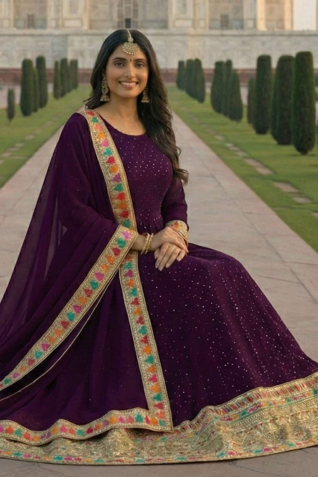 KB Series KB 3308 2 Heavy Faux Georgette Gown with Dupatta