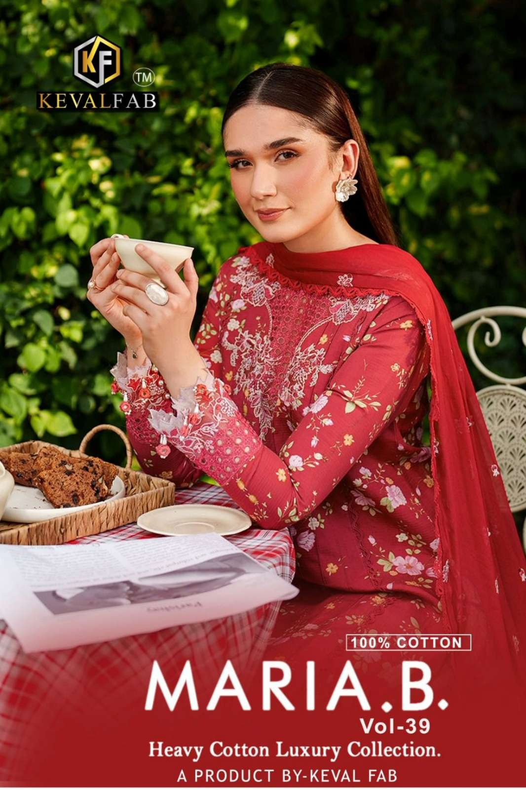Keval Fab MARIA B Vol 39 Beautiful Printed Pure Cotton Pakistani Suit