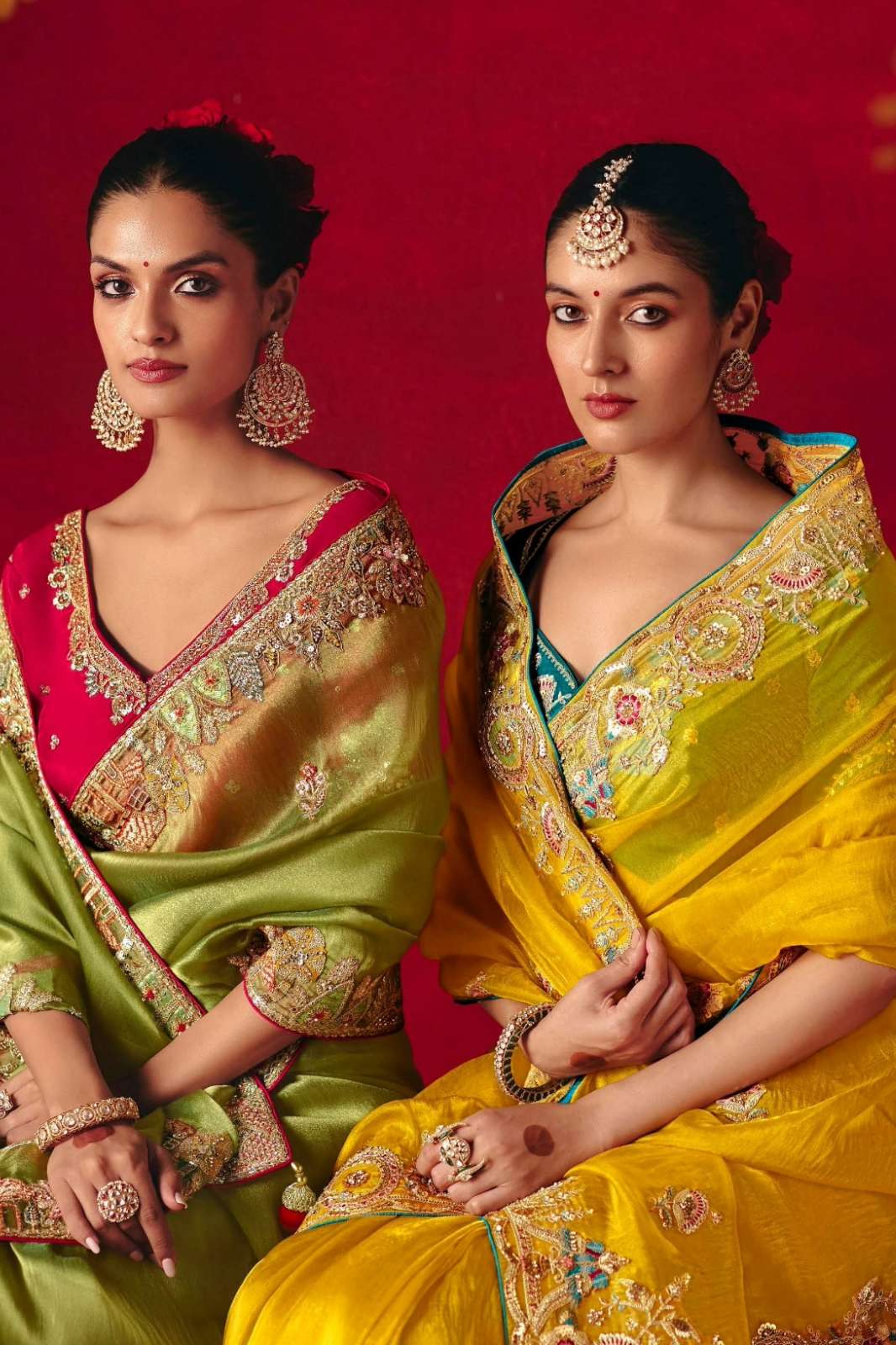 Kimora Naari Beautiful Wedding Wear Fancy Fabric Saree with Heavy Work