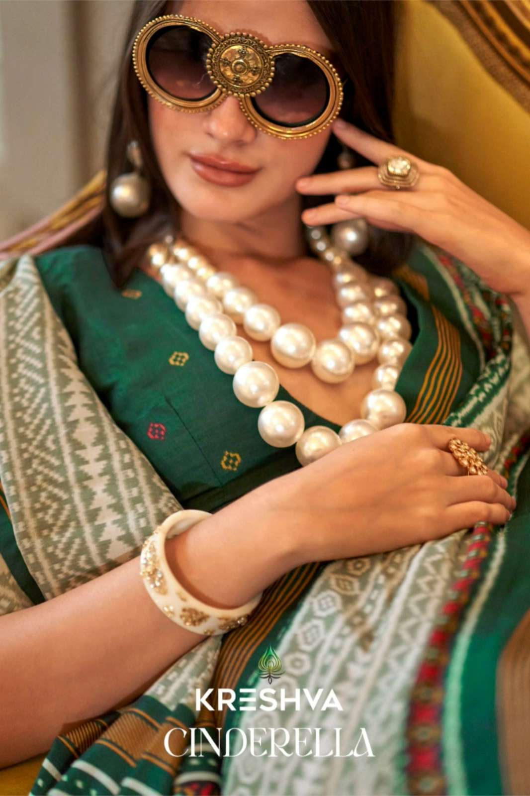 Kreshva CINDERELLA 4164 TO 4169 High Quality Double Ikkat Super 8001 P V Silk Saree