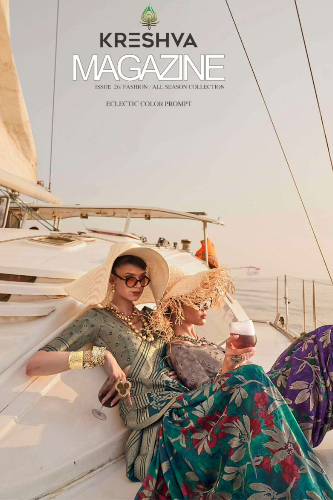 Kreshva Magazine 4453 TO 4458 Georgette Burnout Fancy Design Saree