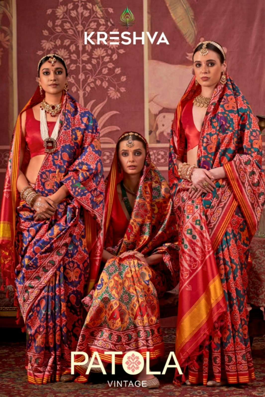 Kreshva Patola Vintage P 089 TO P 092 Superior Twill P V Silk Saree