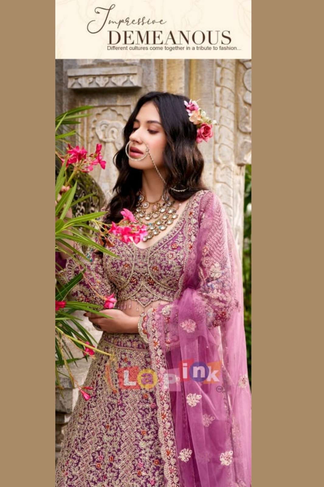 Lapink Net Designer Lehenga Set with Net Dupatta