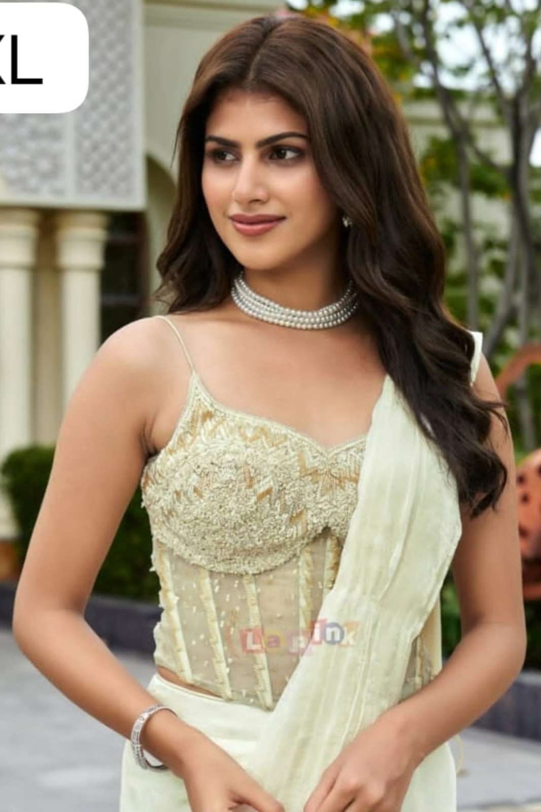 Lapink Party Wear Designer Fendi Pre Drape Sarees