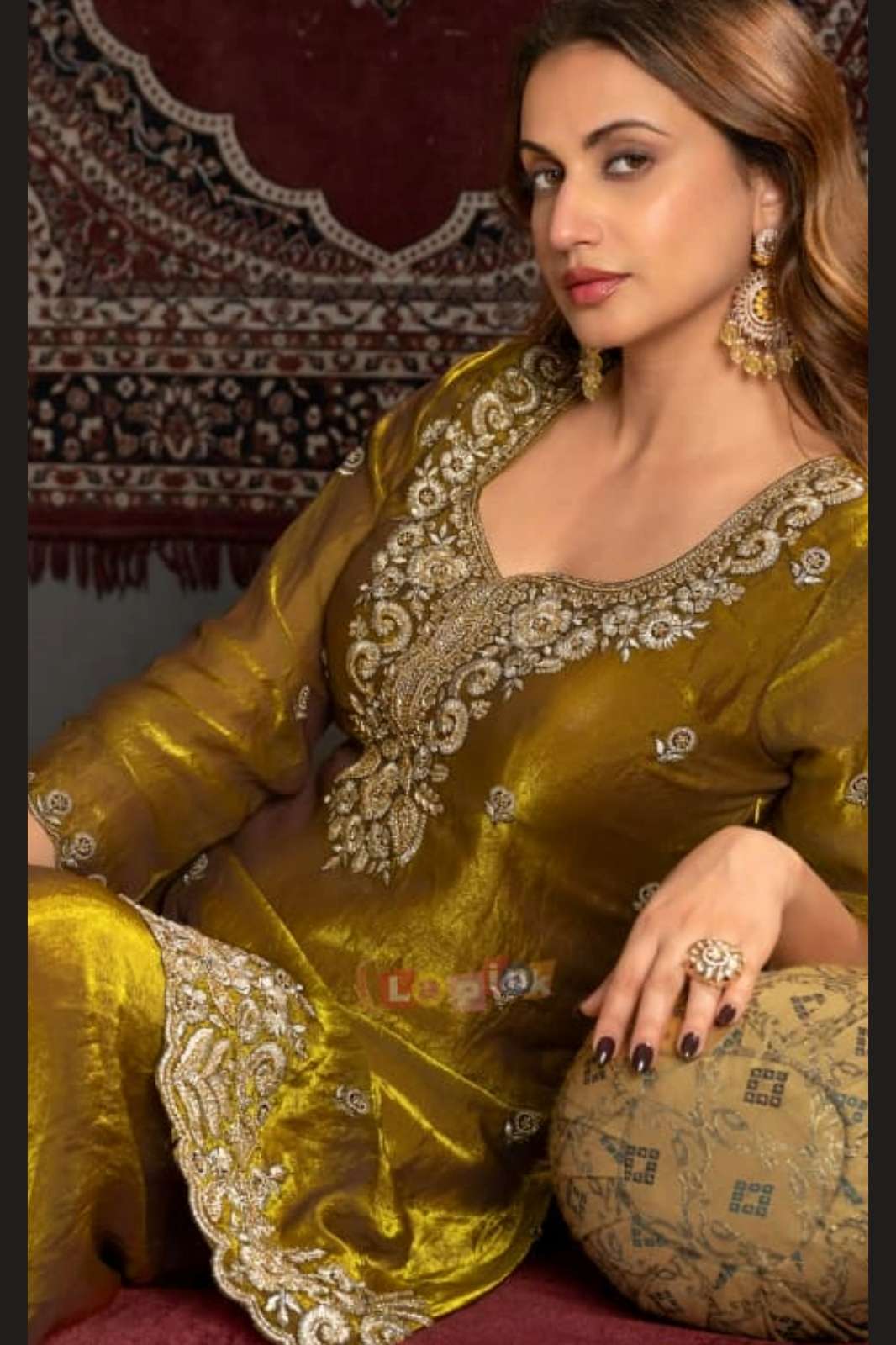 Lapink Party Wear Fendi Fancy Sharara Set with Dupatta