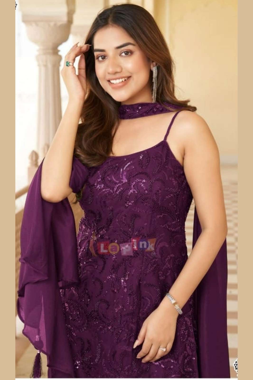 Lapink Party Wear Silk Designer Fancy Sharara Set