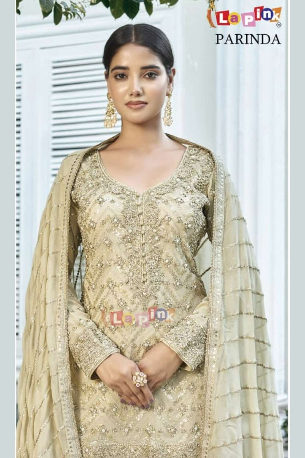 Lapink Shimmer Designer Suit with Skirt & Fancy Dupatta