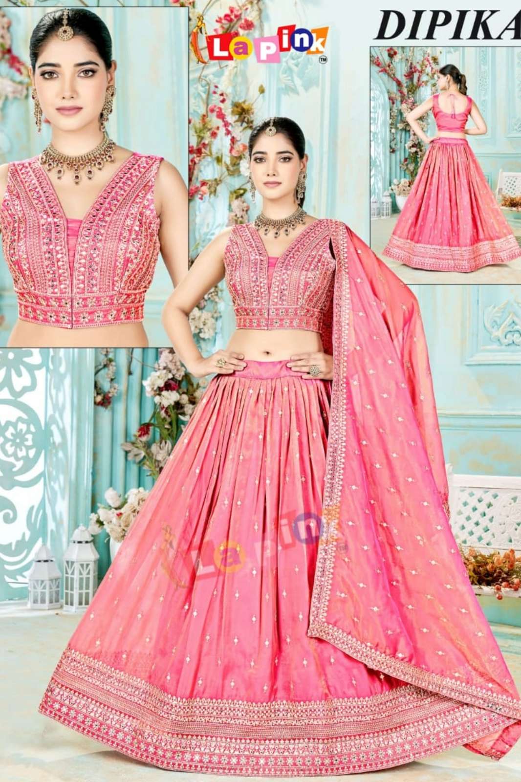 Lapink Shimmer Fancy Lehenga Set with Dupatta