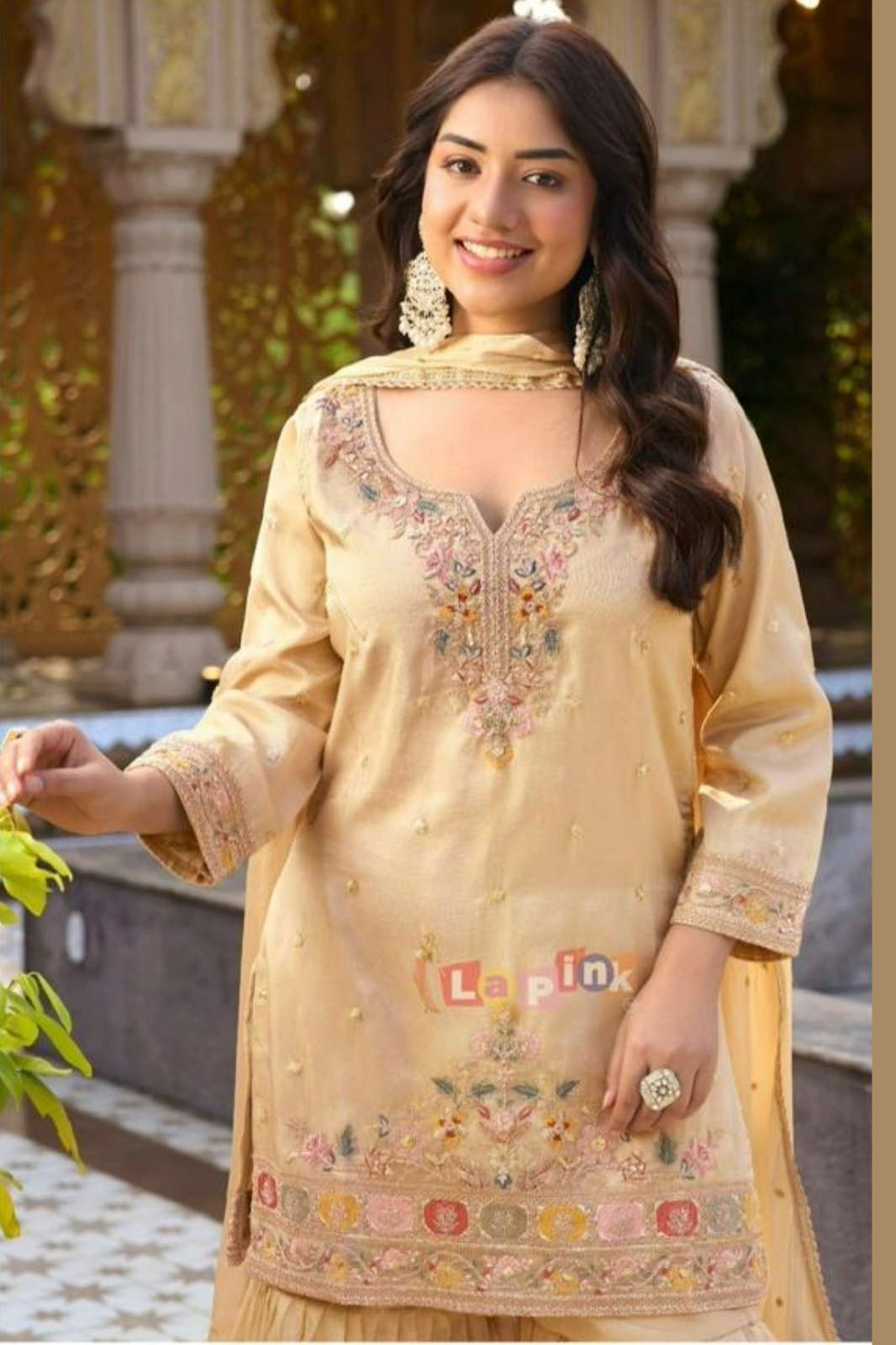 Lapink Wedding Wear Shimmer Designer Garara Set with Dupatta