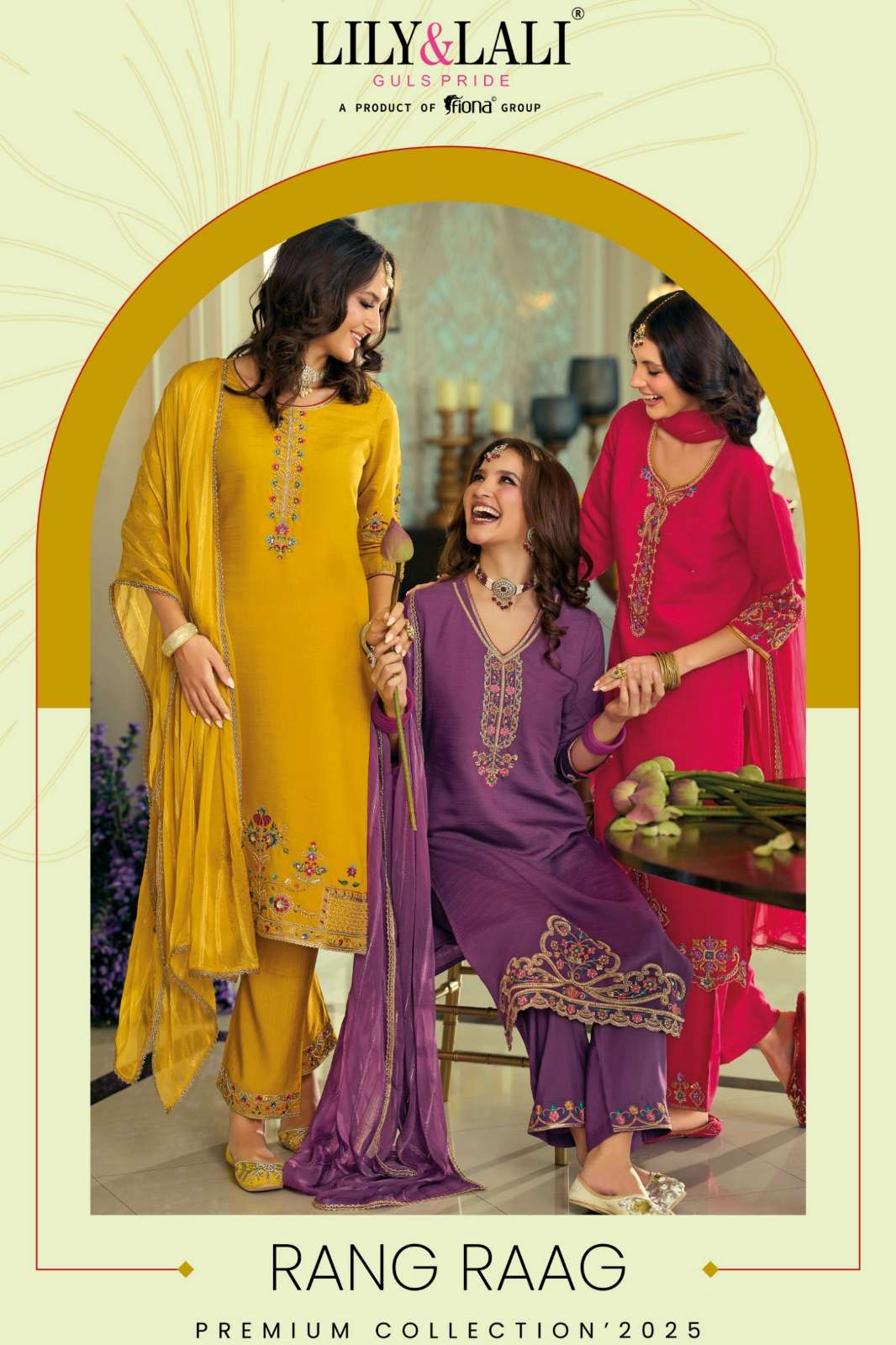 LILY & LALI Rang Raag Ready to Wear Viscose Silk Suit with Handwork & Embroidery